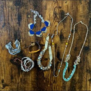 Jewelry, 4 necklaces, 3 bracelets, 1 ring